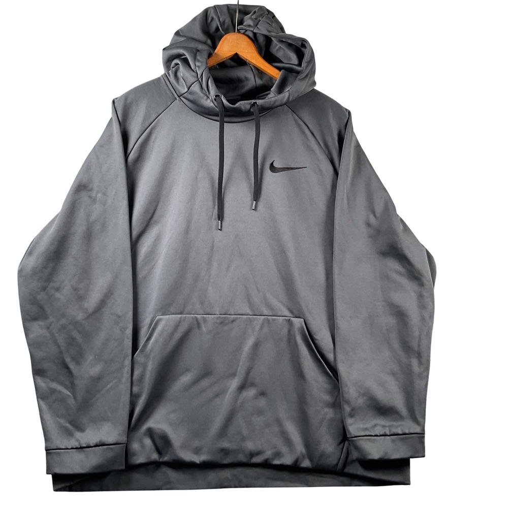 Nike Dri-FIT Pullover Hoodie Mens XL Grey Training Sweatshirt 826671-060